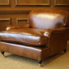 Leather 'Snuggler' Lansdown Chair